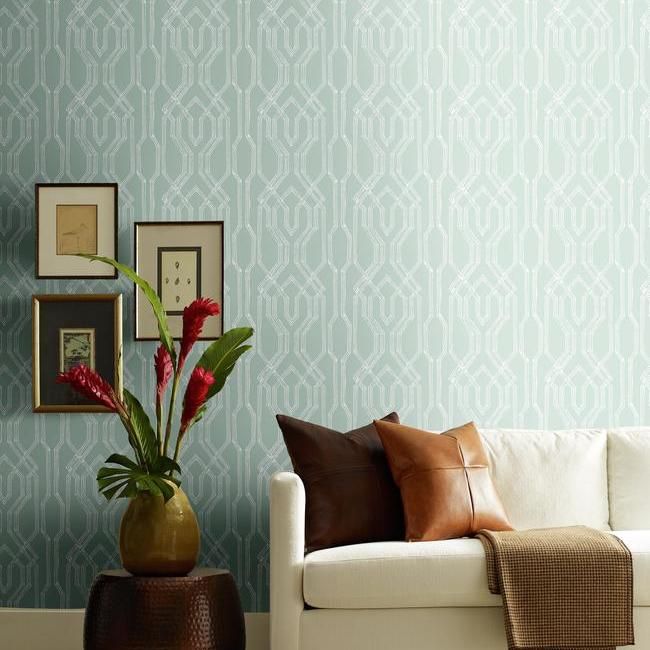 Обои Ronald Redding Tea Garden Oriental Lattice AF6559 фото в интерьере